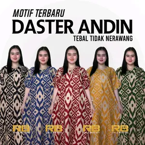 DASTER ANDIN MOTIF TERBARU RAYON TEBAL TIDAK NERAWANG ADA SAKU  Busui Bumil Nyaman Kancing
