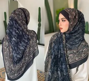 HIJAB PASHMINA MOTIF PASTEL CASHMERE TURKY Bahan Ceruty Flowly Jatuh Ringan Size 180x75 cm Cocok untuk Seragaman