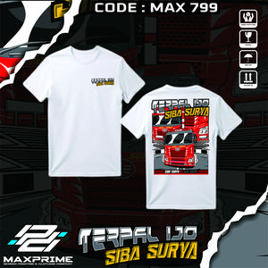 MAXPRIME TSHIRT - KAOS TRUK TERPAL IJO SIBA SURYA - KAOS TRUK - TSHIRT TRUK TERPAL IJO SIBA SURYA - MAX 799