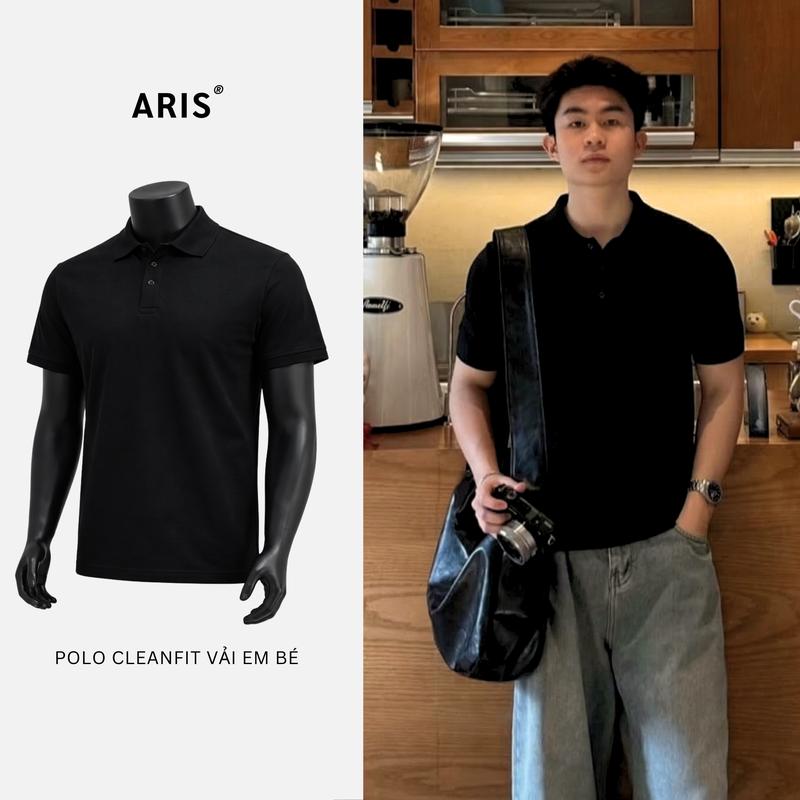 Áo polo cleanfit crop ARIS.STU chất liệu cotton 4 chiều vải em bé mềm mịn basic