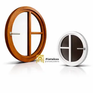 kusen jendela bulat kayu jati minimalis , jendela rumah kayu jati- kusen jendela, jendela bulat Kaca