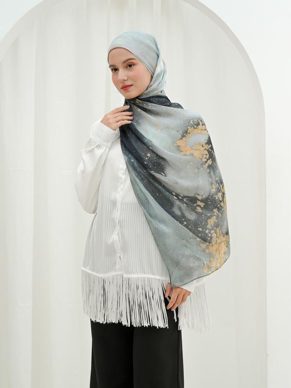 LUXOR Ombre Marble Galaxy - ZAHRA | Printed Viscose Pashmina 3