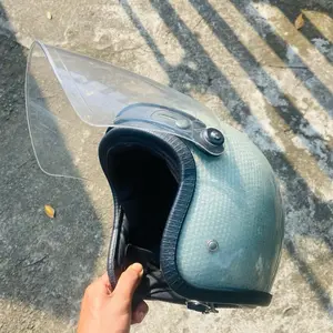 Helm Slimhead kustom motif RAW list Troton menggunakan kaca venom helmet mura skena