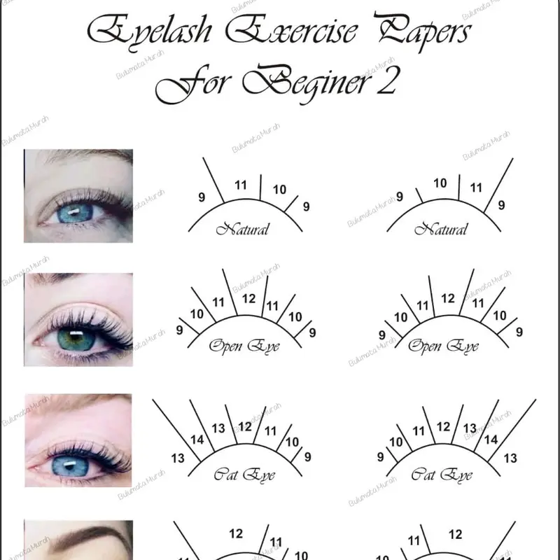 kertas latihan eyelash | eyelash exercise papers for beginer 2 0