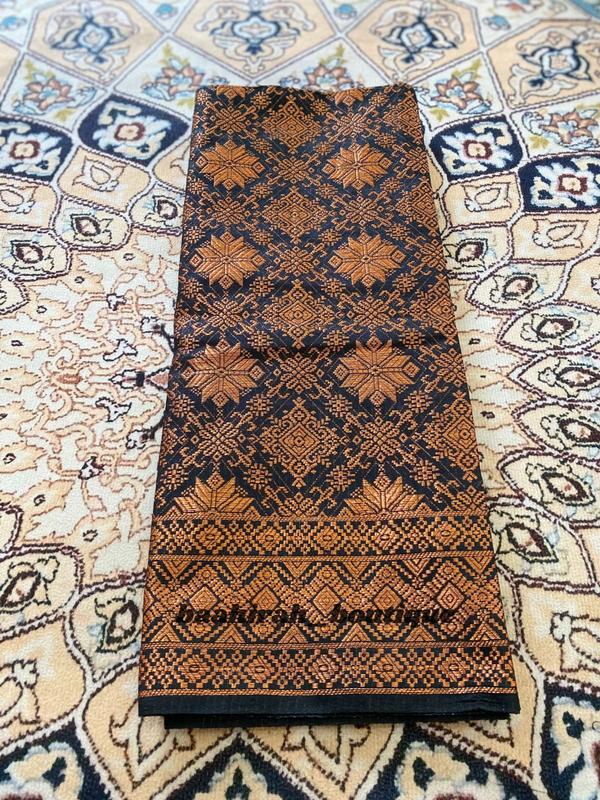 Tanjak Dan Rumpak Dewasa Sarung Songket Khas Palembang Asli Adat Melayu Riau Malaysia Modern Mewah 5
