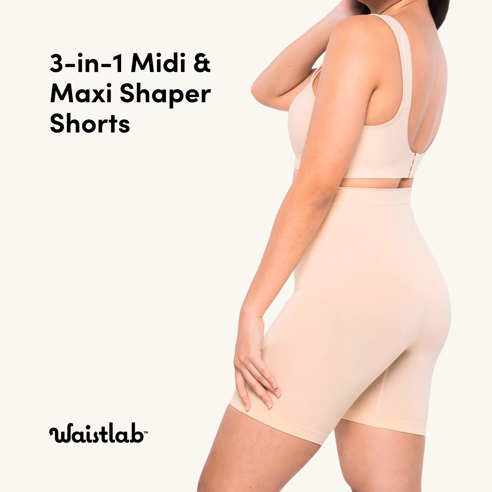 Waistlab Essentials 3-in-1 Midi/Maxi Shaper Shorts for Everyday Shaping, Daily Wear and Exercise Tights