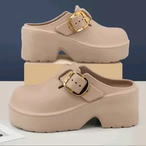 Shop Sandal wanita model baru 2025, sandal karet jelly gesper mode, sandal dalam dan luar ruangan impor