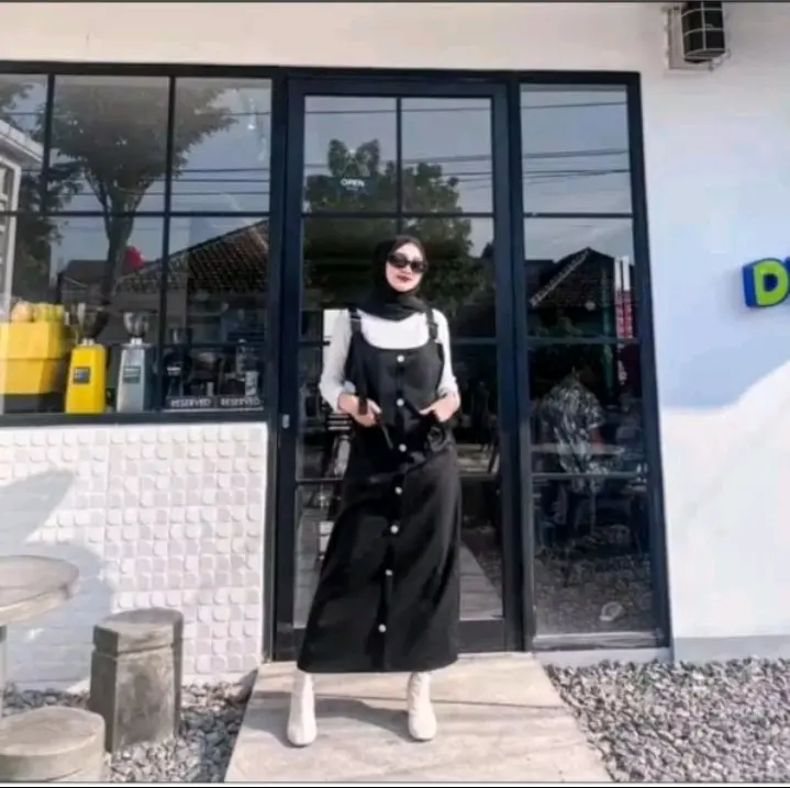 LONG SQUARE LESTY DRESS // BAJU OVERALL TEMY SHIRT// BAJU SANTAI WANITA OVEROLL Jumpsuit 2