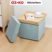 Gambar AZKO Stora 38X38 cm Luvo Bangku Ottoman Lipat - Hijau Teal Tempat Duduk Serbaguna Bangku Multifungsi Ottoman With Storage Furniture Hunian Minimalis - Abu-abu dari AZKO ID Kota Administrasi Jakarta Utara 1 Tokopedia