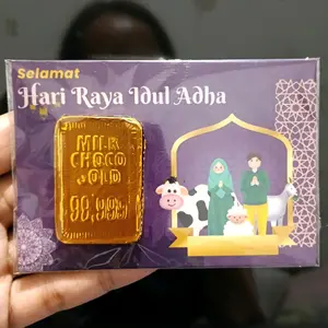 HAMPERS IDUL ADHA/IDUL FITRI/ IMLEK/ VALENTINE/ WISUDA MINI GIFT COKLAT GOLD BATANGAN