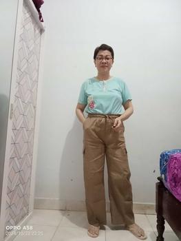 Product Review of Celana Kulot Cargo Highwaist Wanita Kekinian Zyta Full Karet ada Tali Serut Twill Combad from S**a K**s 2