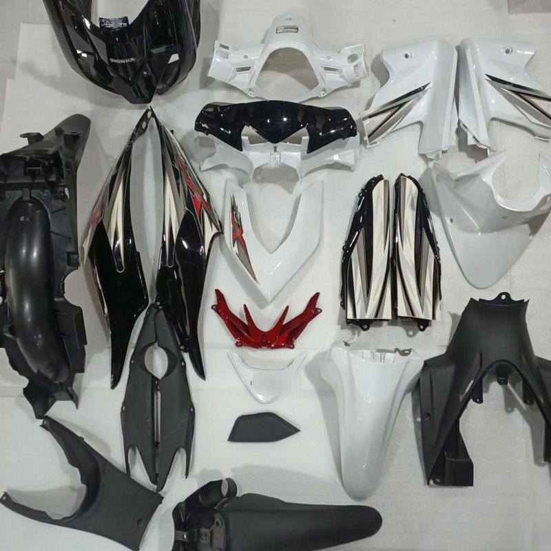  Dàn áo xe Wave RSX 110 nhựa ABS màu TRẮNG  Đen đời xe 2010 - 2012 tặng kèm bộ tem theo xe 