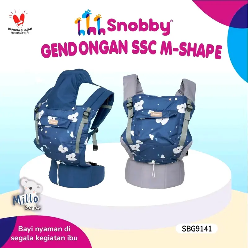 Gendongan Bayi M-Shape Snobby Milo Series (SBG9141) - Gendongan depan M-Shape 0