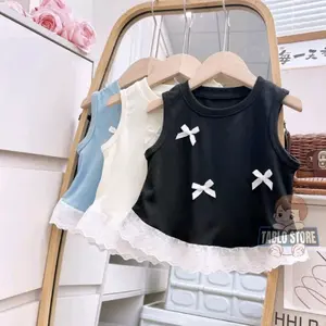 Atasan Renda Baju Anak Perempuan Motif Pita Usia 1-6 Tahun Cewek