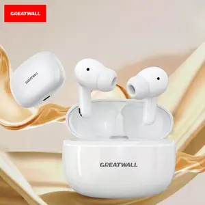 Greatwall AI TWS Earphone Nirkabel Fone Bluetooth 5.3 Mini Earbud dengan Kotak Pengisian Daya Headset Bebas Genggam Olahraga untuk Ponsel Pintar Huawei