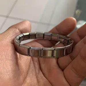 Gelang per polos stainless stell titanium anti karat Aksesoris