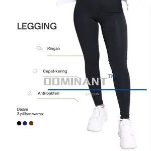 Legging Wanita Dewasa Polos Celana Legging Wanita Dewasa Standart 30-60Kg Jumbo 60-85Kg Spandeks Jersey Hitam Panjang Hitam Tebal Lembut Spandex Nyaman kpop regular