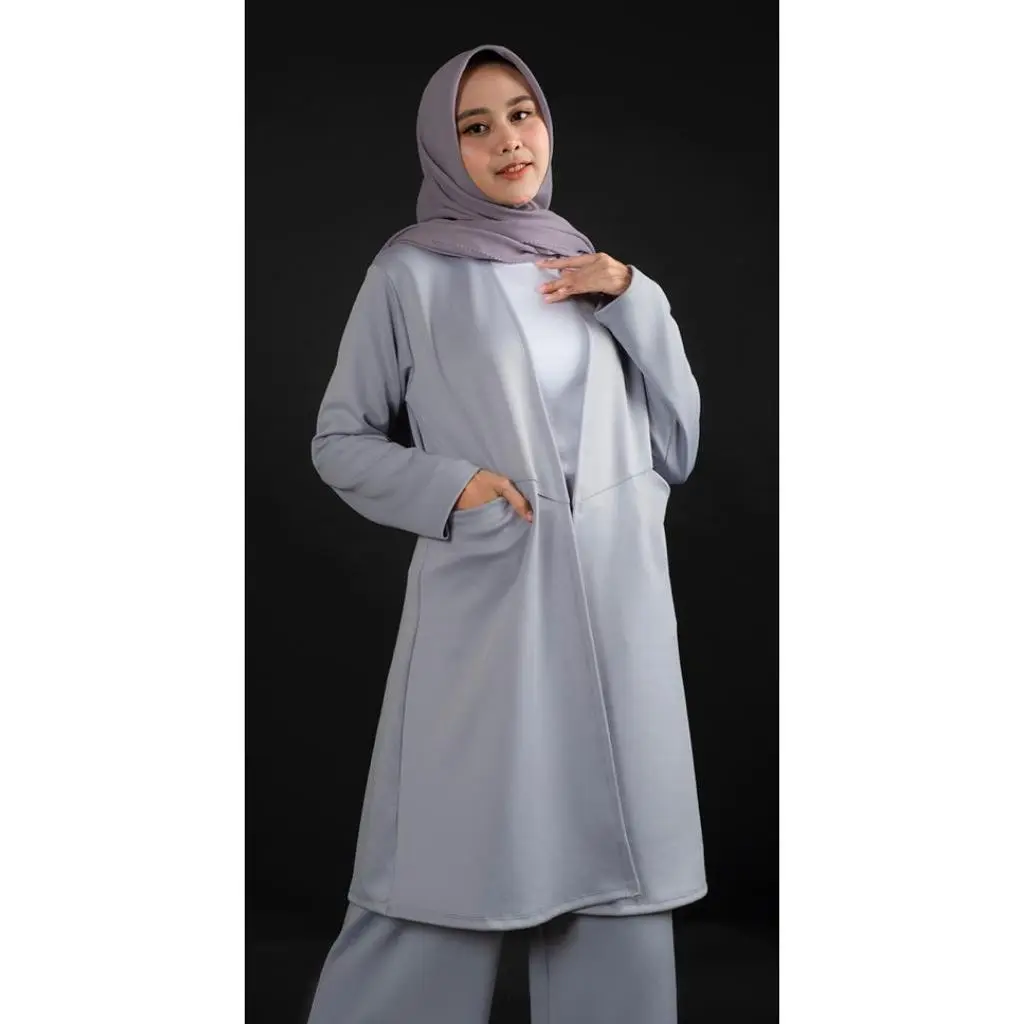 HaymeeStore Baju Long Outer Cardigan Blazzer Wanita Kardigan Slaveless