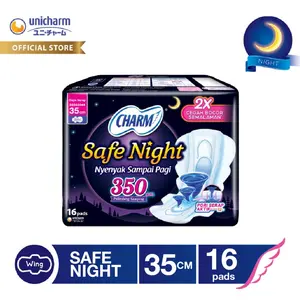 Charm Pembalut Safe Night 35cm Wing 16 pads