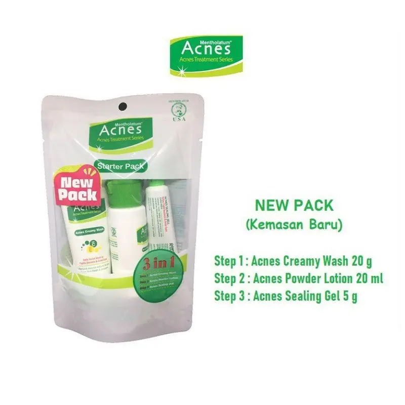 NEW Acnes Starter Pack Acnes Treatment Series 3 Items 4