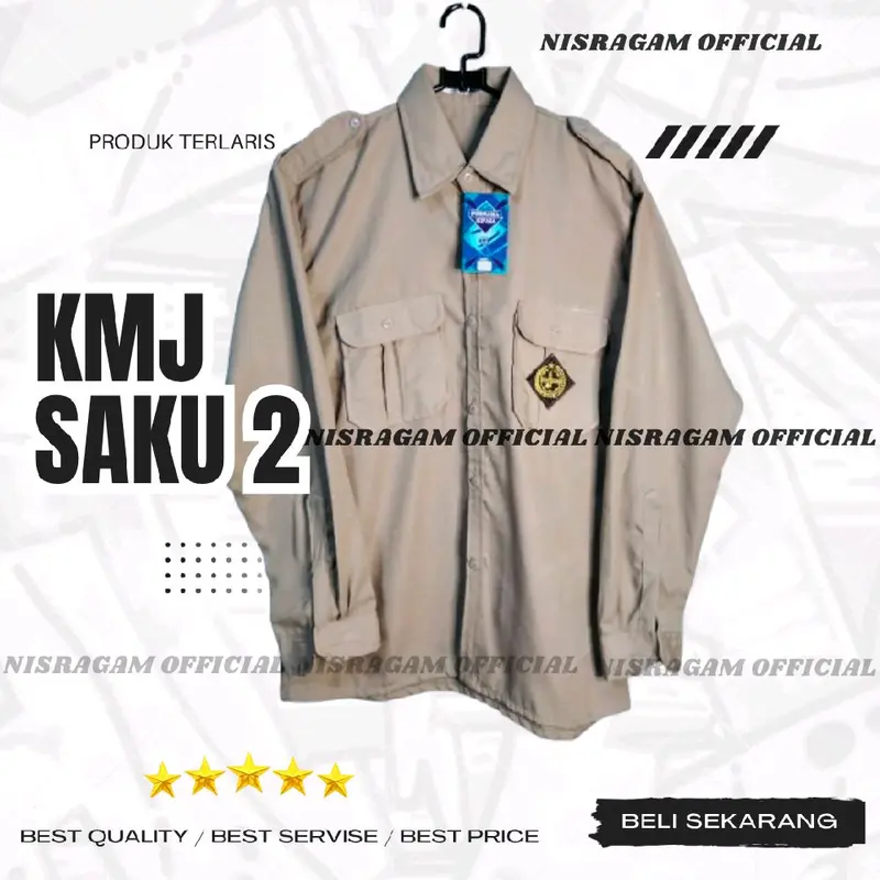 KEMEJA PRAMUKA/PENGGALANG SAK 2 COKSU COKLAT KUNING  SMP SMA Baju Dewasa 1