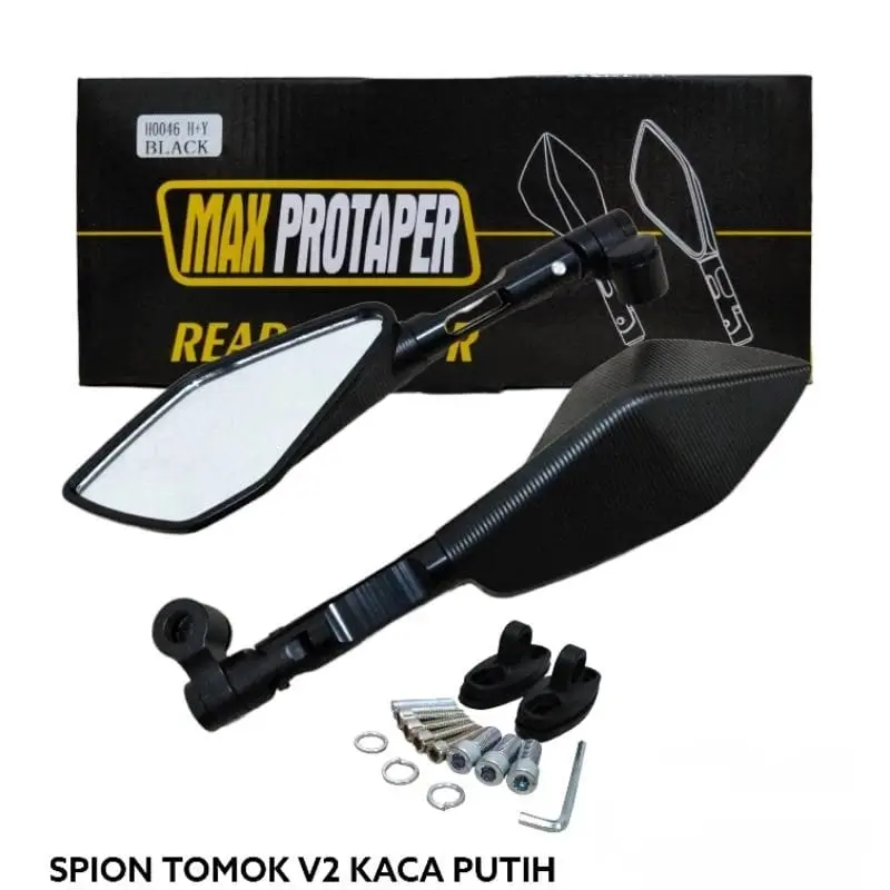 MaxProtaper Spion V2 Full CNC Original Kaca Putih Universal Nmax Aerox Lexi PCX Adv Vario Mio Beat Dll Bisa Semua Jenis Motor 3