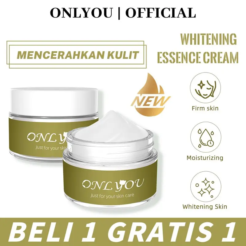 ONLYOU Sunscreen & Whitening Bundle - SPF50, Moisturizing, Anti-UV, BPOM Certified (Beli 1 Gratis 1, COD) 5