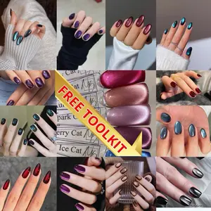 3D Cate Eye Bling Nails Kuku Cat Eye Murah Isi 10 Pcs Desain Unik Elegan Cocok Untuk Sehari Hari Dan Acara Khusus - Art