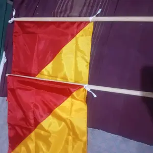 Sepasang Bendera Semaphor dan Stik Semapor