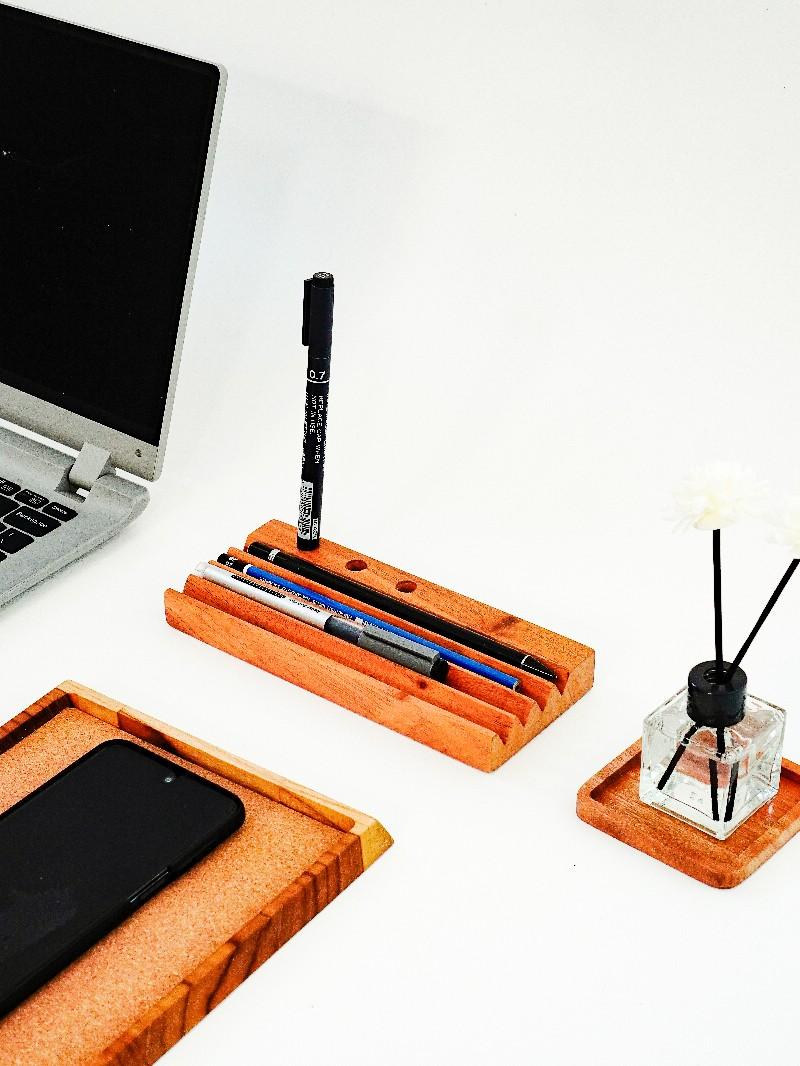 Product Introduction of Tempat pencil kayu | wooden pen tray | deks organize | nampan pencil 1