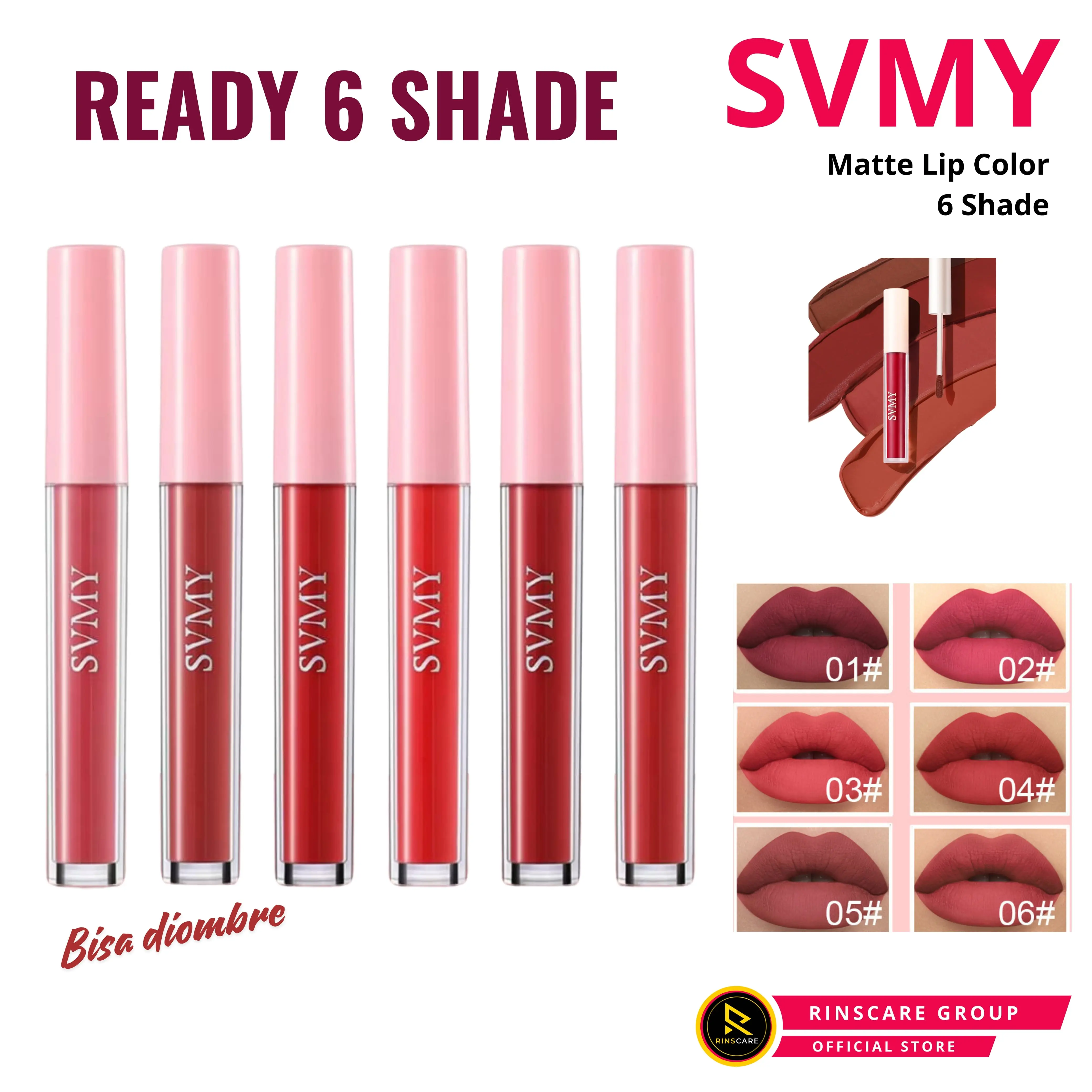 [ LIPSTIK SMVY ] SMVY 1083 Lipstik Matte Lip Color Lipmatte Waterproof dan Tahan Lama