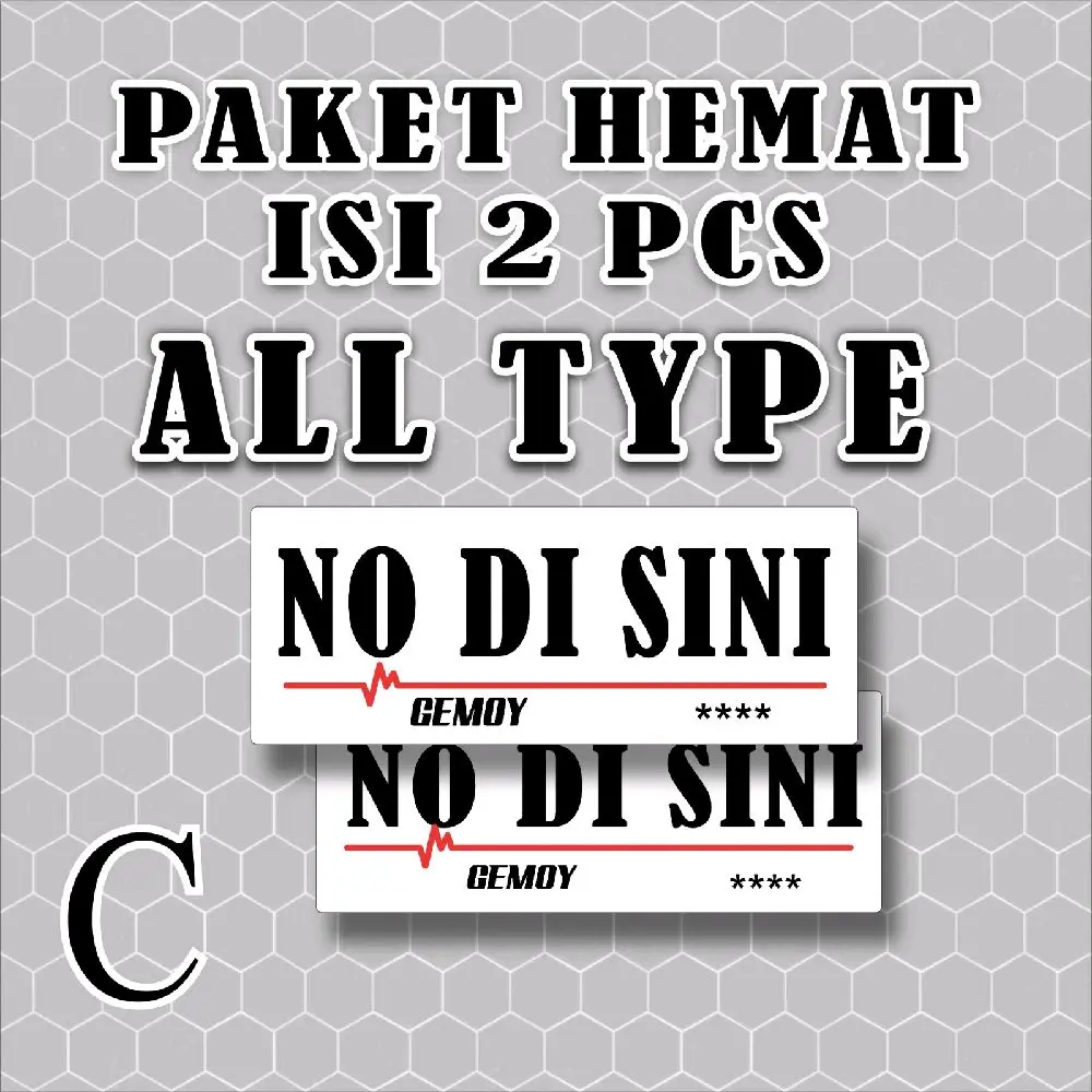 fremless plakat akrilik kastem kata keren tipe-C