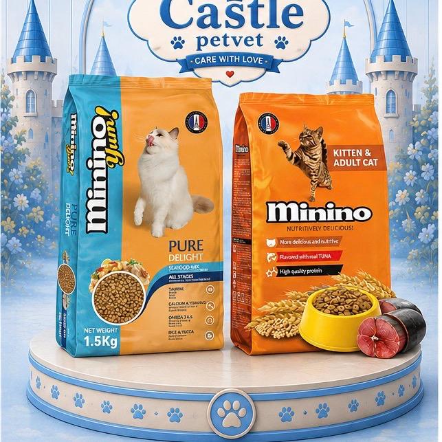 Thức ăn hạt Minino cho mèo vị Cá ngừ 480g