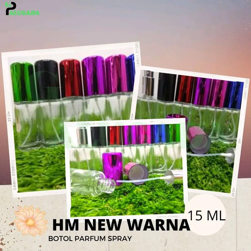 BOTOL  PARFUM KOSONG WARNA HM 73 15ML SPREI MODEL DRAT/ 0