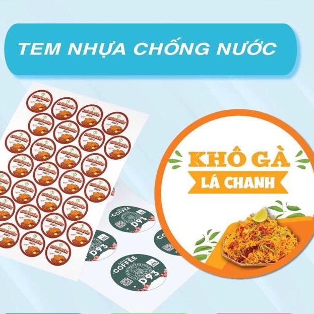 [GIÁ XƯỞNG] In Tem Nhựa, Tem Dán Chống Nước, Sticker 5