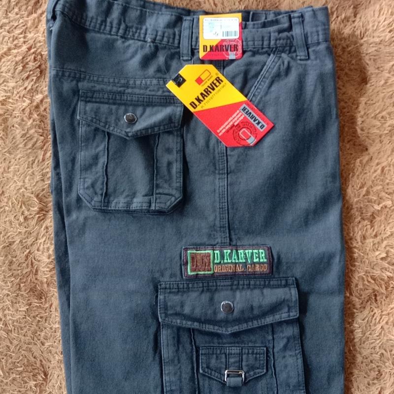 Celana Cargo Pendek Pria Bawah Lutut Cargo Pendek Jumbo Bahan Soft Jeans  Big Size 28 Sampai 45 8