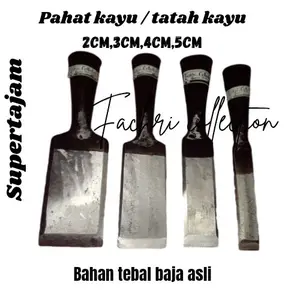 Pahat Kayu Baja Asli 1Set 2cm 3cm 4cm 5cm Super Tajam Kualitas Terbaik Alat Pertukangan Ukir Kayu Bahan Tebal Baja Asli