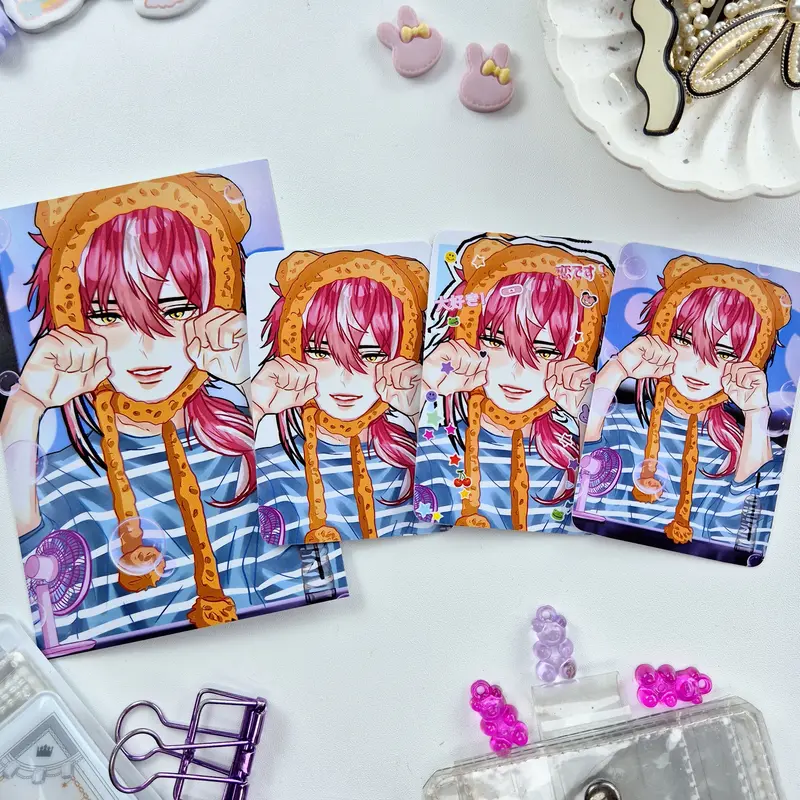 Vtuber Indonesia Fancon edition photocard by onintwin / art print / sol4ce / solace / harris caine / arion / gin / souta /  / kei zaki / krow / agil / shiroi 1