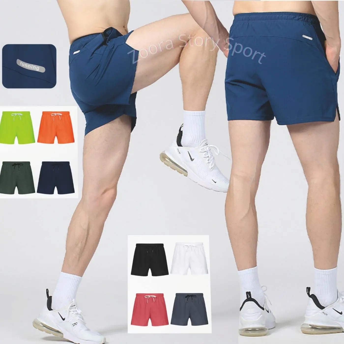 Zoora Story Sporty Pants Series Celana Pendek Fitness Olahraga Gym Lari Pria Wanita
