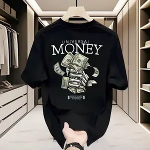 [COD] Kaos Unisex Laris Retro Motif Uang Dolar Oversize Lembut Tebal Kerah Bulat Desain Unik Kualitas Terbaik Fleksibel untuk Sehari-hari dan Acara Santai