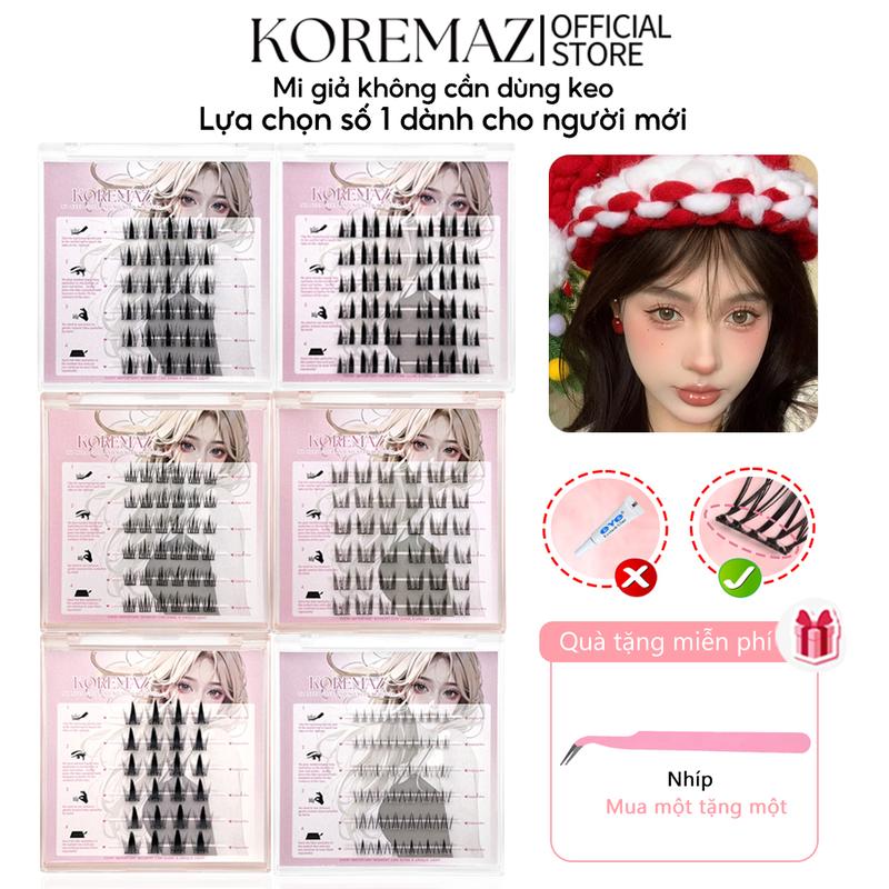 KOREMAZ Lông Mi Giả,, Tự Dính, Có Thể Tái Sử Dụng, Trông Tự Nhiên, Không Cần Keo Cosmetic Mỹ Phẩm