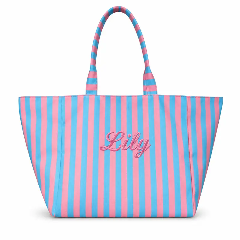 Personalised Striped Tote Bag