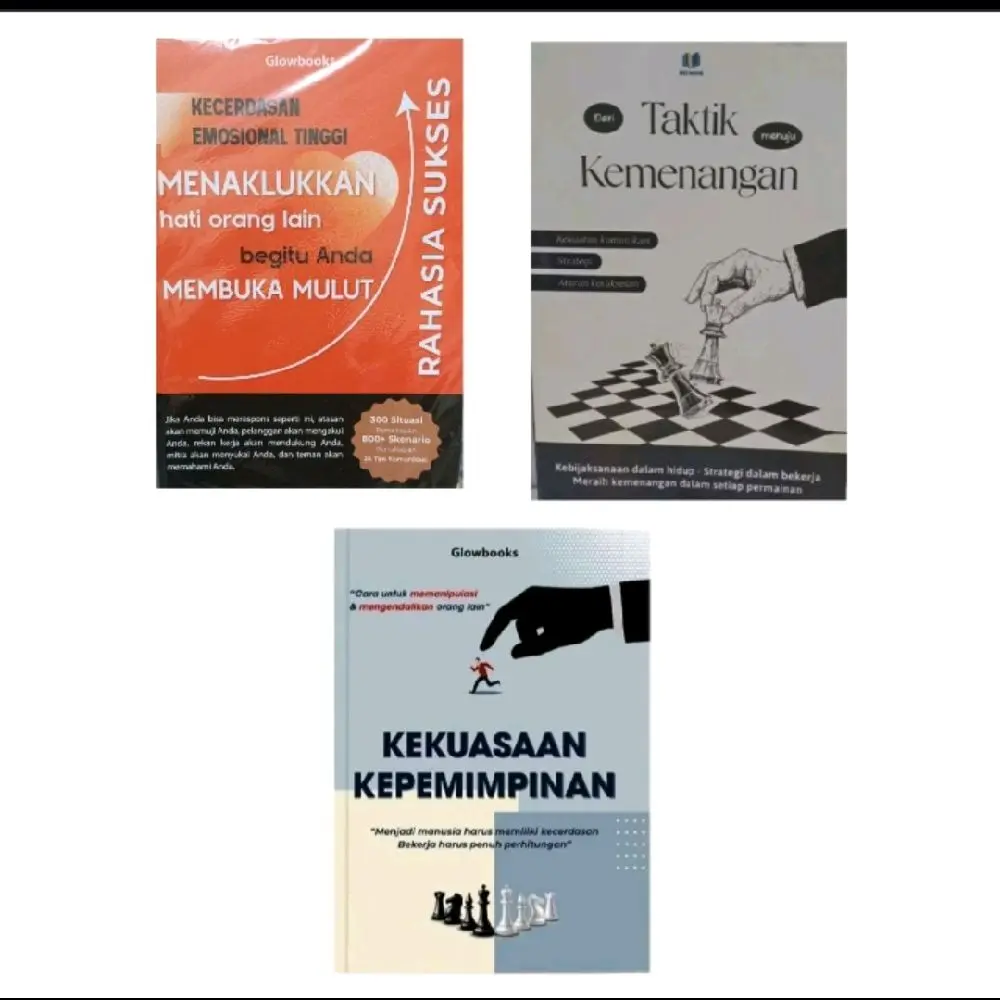 Paket 3 Buku Motivasi Tentang Kekuatan Diri Sendiri - Rahasia Sukses, Taktik Kemenangan, Kekuasaan Kepemimpinan
