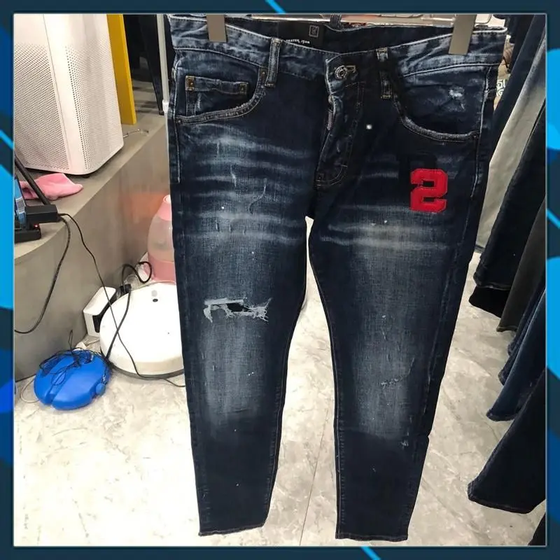 Quần jean nam DS, Q xanh logo D2 hàng Quảng Châu