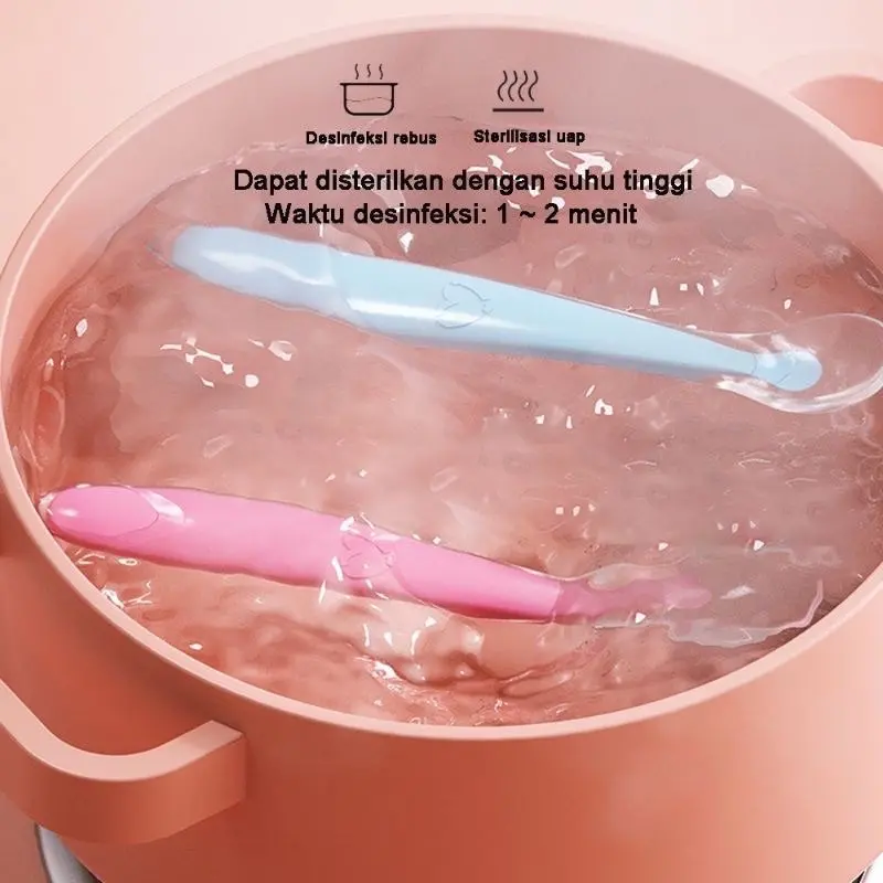 Nexxio Sendok Makan Bayi Silikon Lembut / Sendok Makan Bayi Lentur Sendok Makan 4
