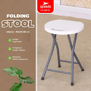 SPEEDS Folding Stool Kursi Lipat Bangku Lipat Serbaguna Portabel Indoor Outdoor Kursi Cafe 038-41