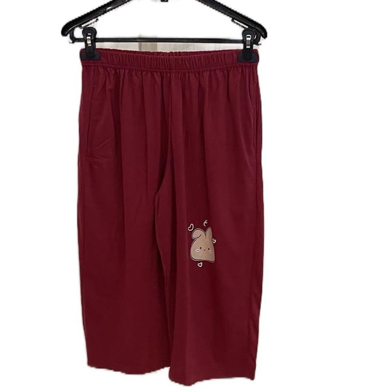 Setelan dewasa wanita bahan kaos warna merah 1