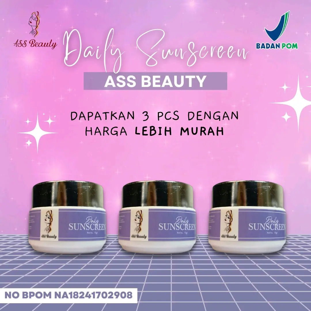 3 pcs Daily sunscreen ASS BEAUTY Mencerahkan