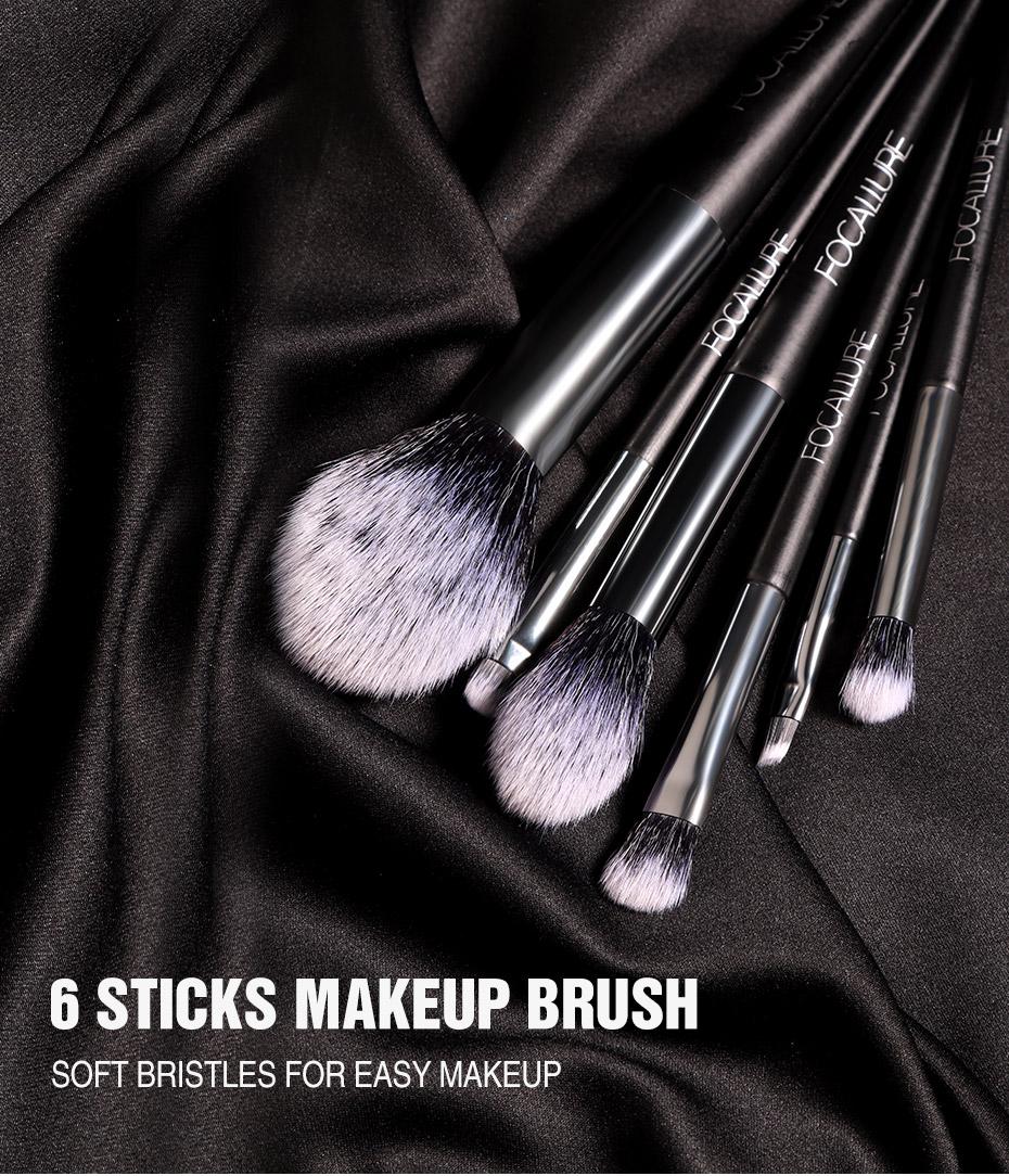 [Official] FOCALLURE Makeup Brushes 6PCS Set
