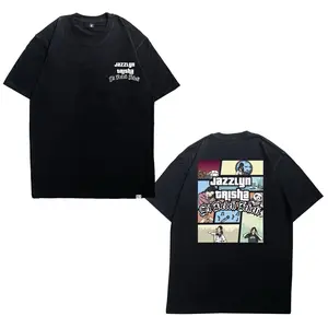 Kaos Trisha Sidedek Jeketi Distro Hitam